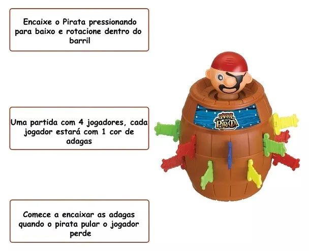 Barril do pirata Art Brink grande 18cm ZFT-135  - Foto 2