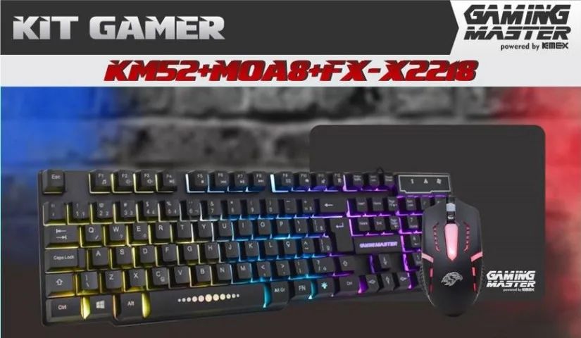 Kit Gamer Teclado + Mouse + Mousepad Kmex*ENTREGA GRÁTIS*