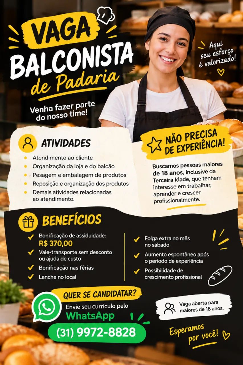 BALCONISTA DE PADARIA
