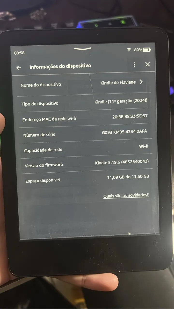 Kindle 11 geração 