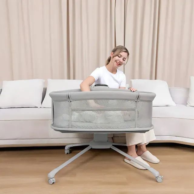 Aluguel Berço Portátil Acoplado 3 em 1 com Balanço Automático Mastela - Foto 2