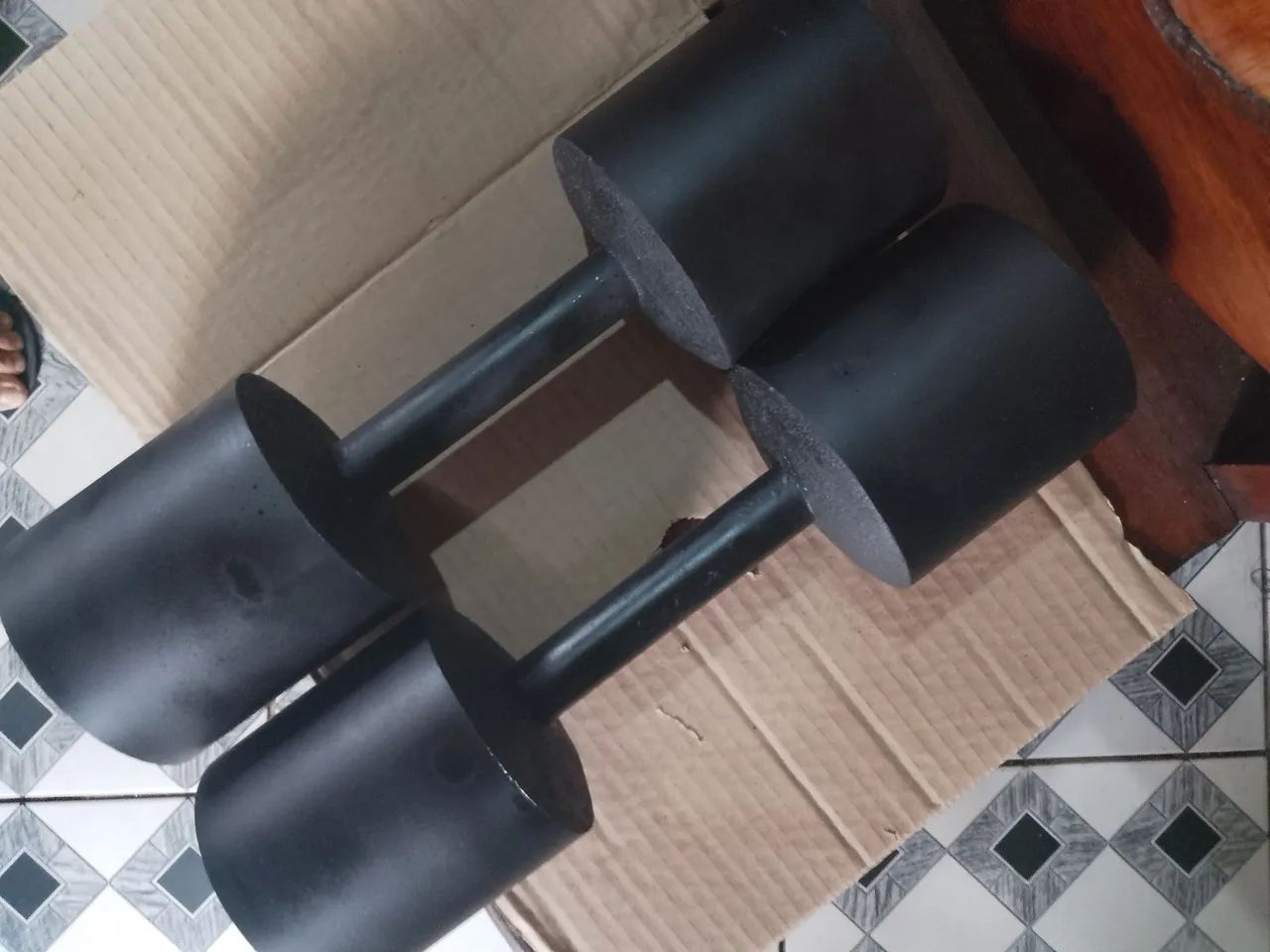 HALTERES caseiros de PVC fixo 4,2kg - Foto 2