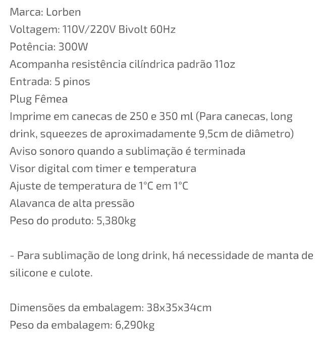 Prensa térmica para canecas + 12 canecas brancas - Foto 3