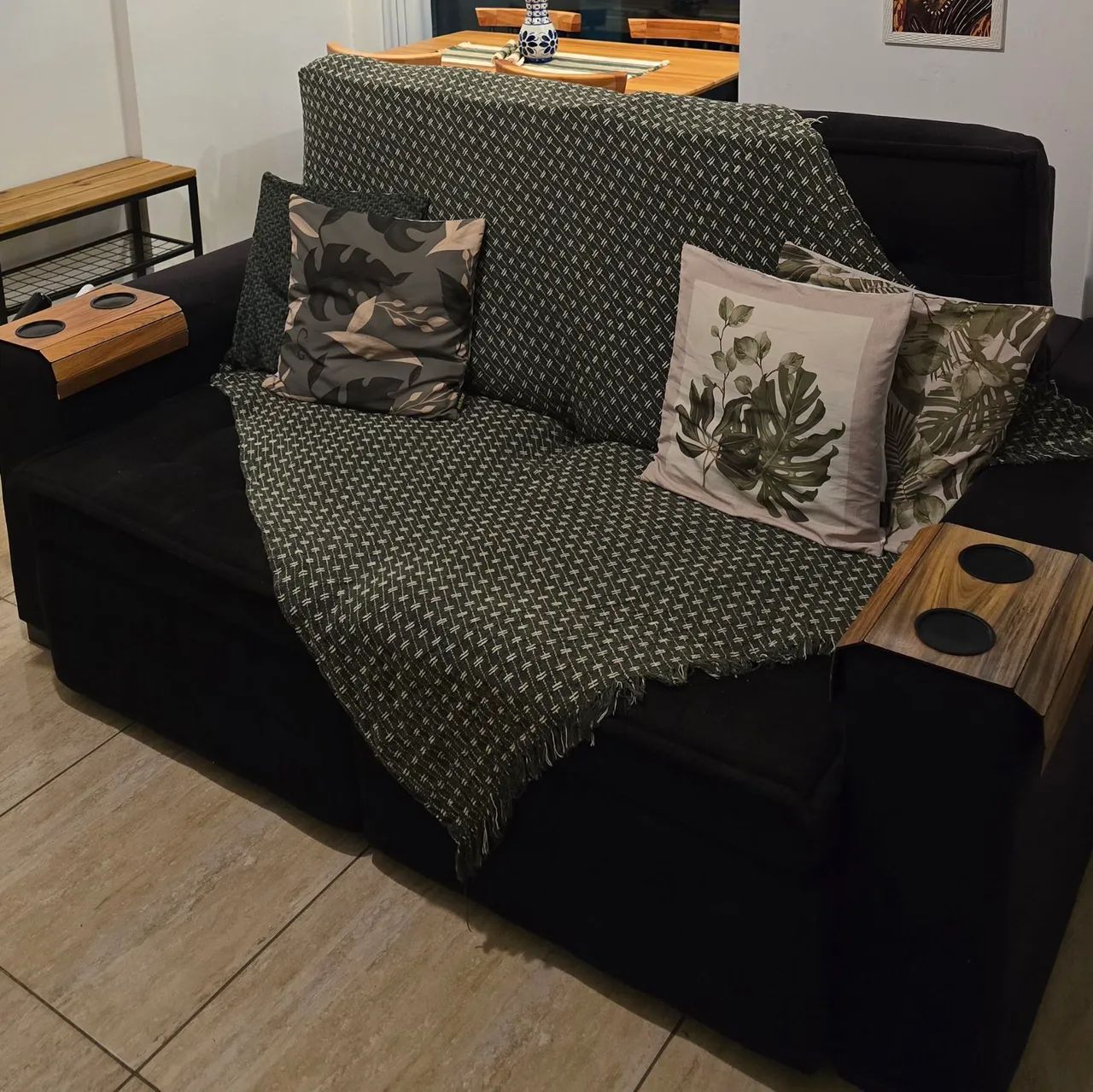 SOFÁ-CAMA 3 LUGARES PRETO - Foto 3