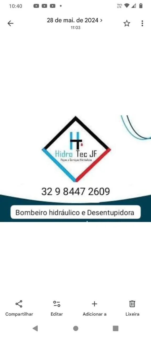 Bombeiro Hidráulico e Desentupidora 