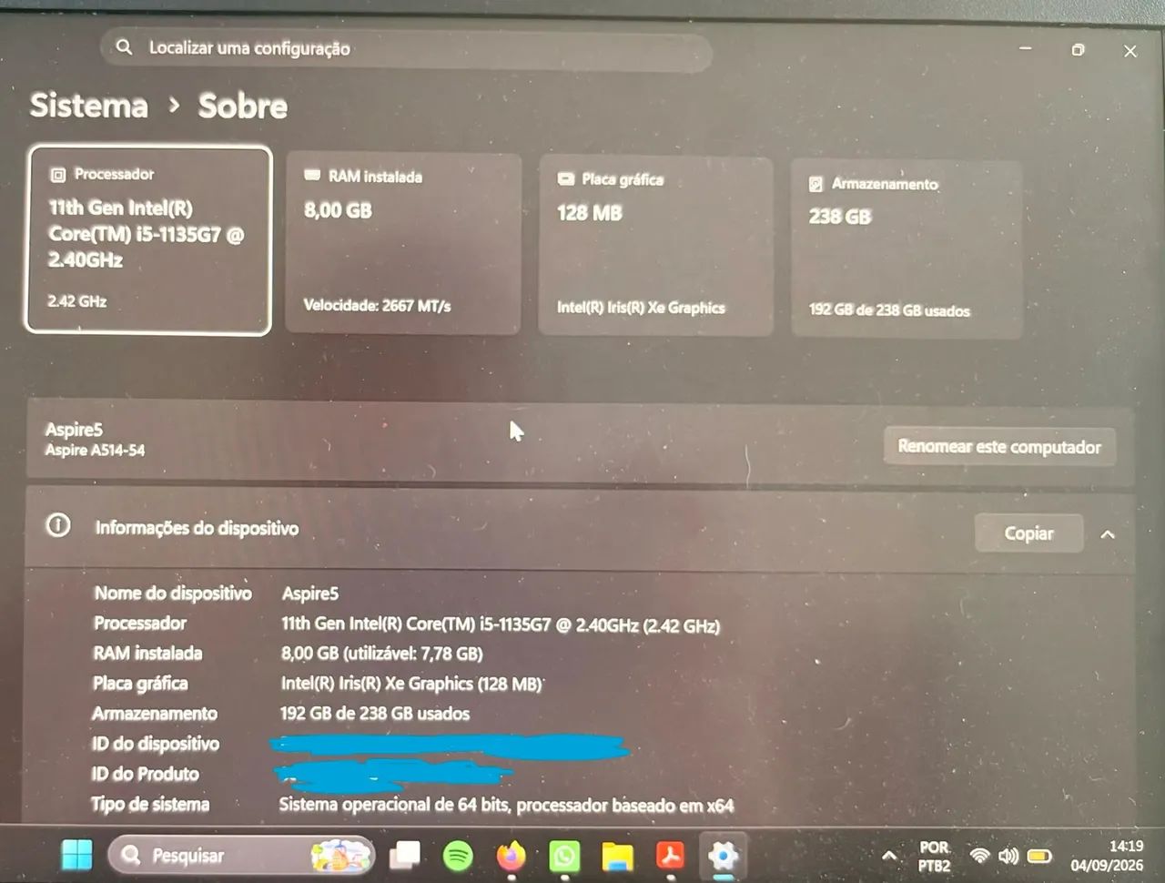 Notebook Acer Aspire A514-54 - Foto 2