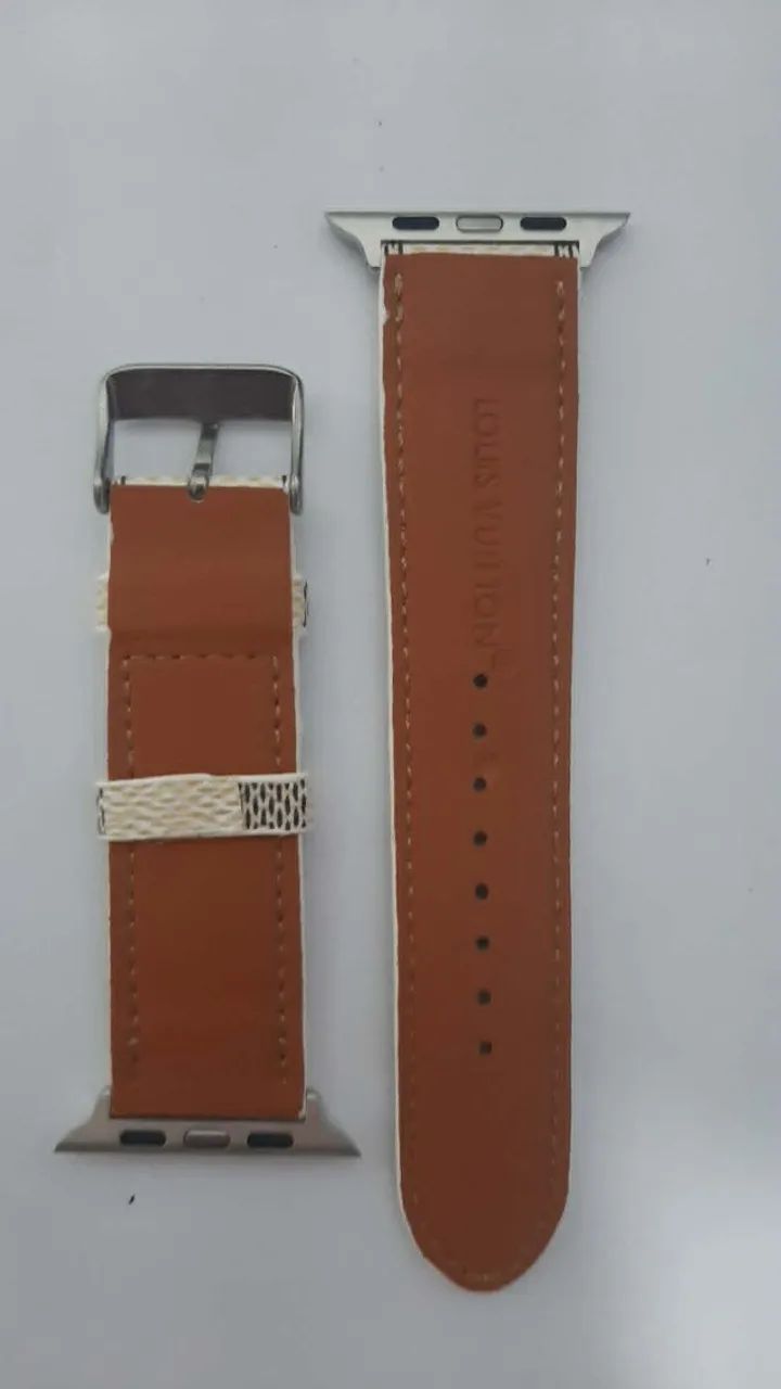 Pulseira smartwatch estampa  Louis Vuitton couro sintético 38/40/41mm - Foto 2