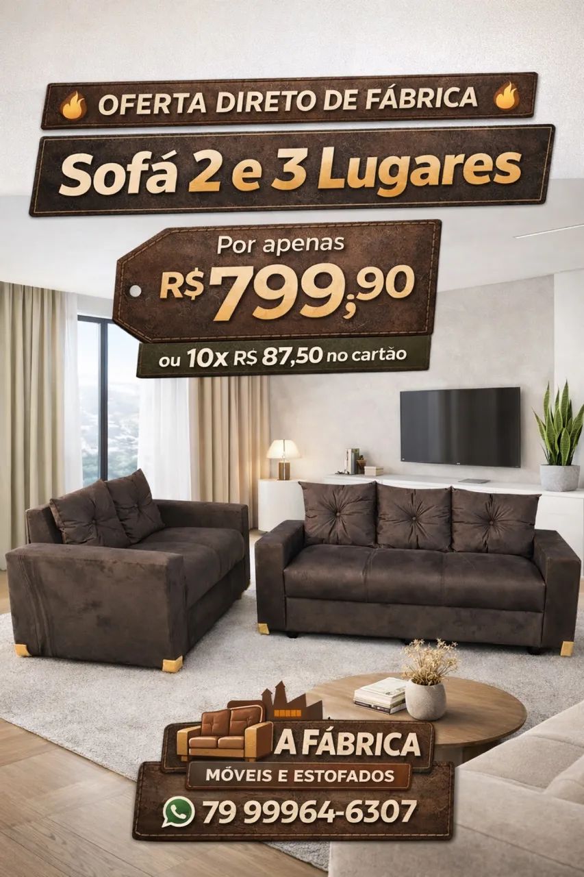 Sofá direto de fábrica 