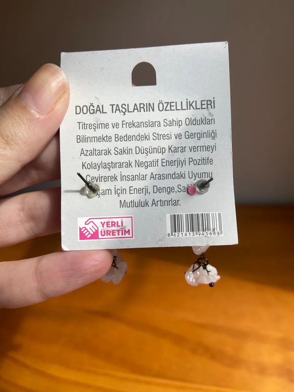 Quartzo Rosa Brincos Nova dos Istambul  - Foto 3
