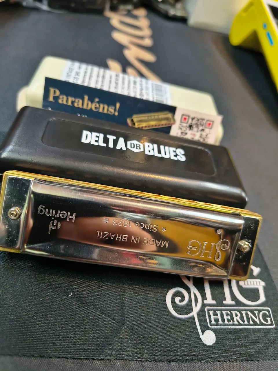 Gaita Hering delta blues 10 vozes com estojo compre o instrumento mais top do brasil - Foto 3