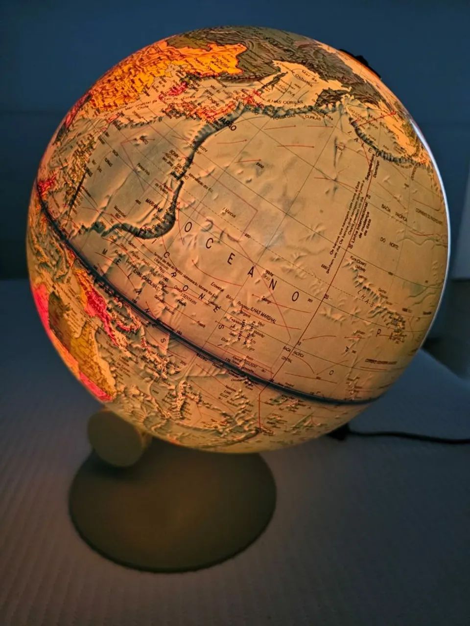 Raro Globo terrestre iluminado  - Foto 4