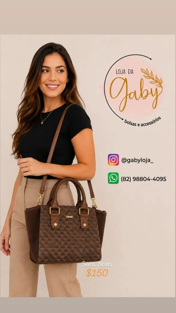 Bolsa Marrom Semi Nova 