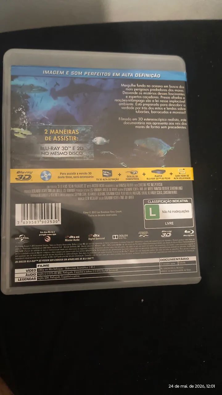 Blu-ray 3D predadores Perigosos ótimo estado  - Foto 2