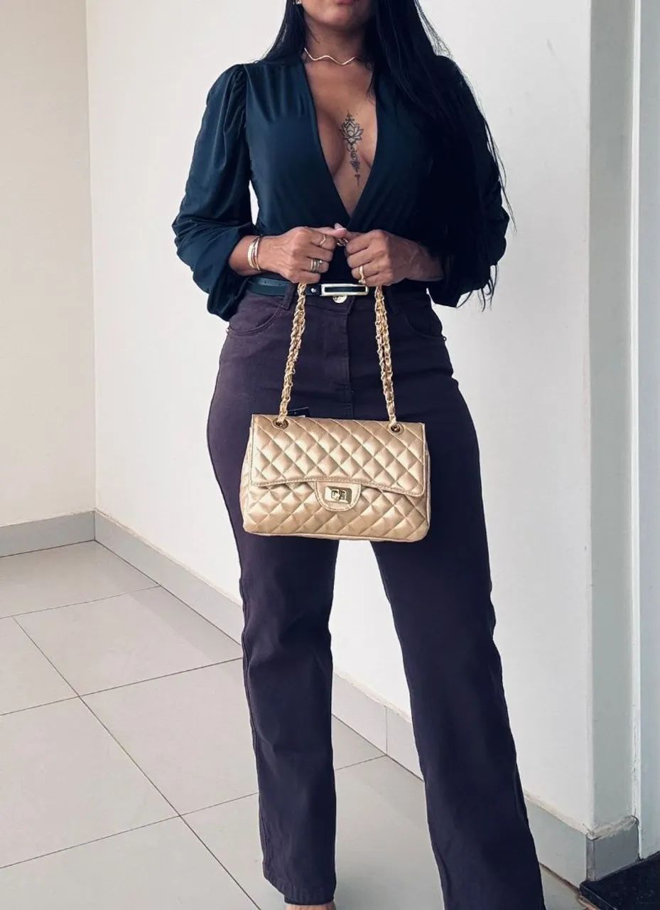 BOLSA MÉDIA MATELASSÊ CLASSICA