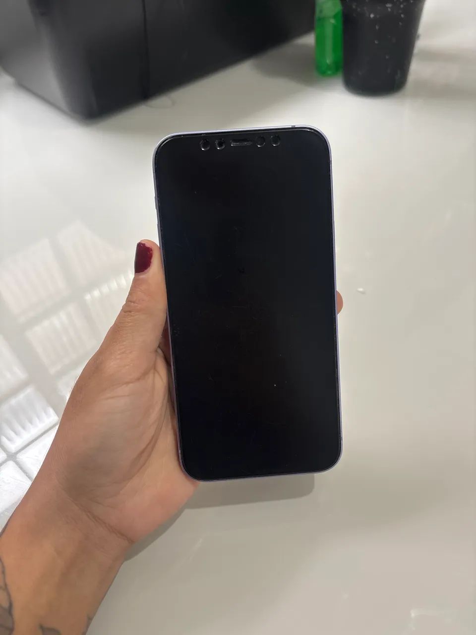 iPhone 12 64gb cor lilás lindo nunca foi aberto conservado  - Foto 2