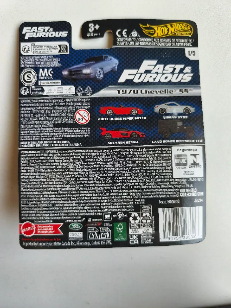Hot Wheels Premium Fast Furious 1970 Chevelle SS - Foto 2