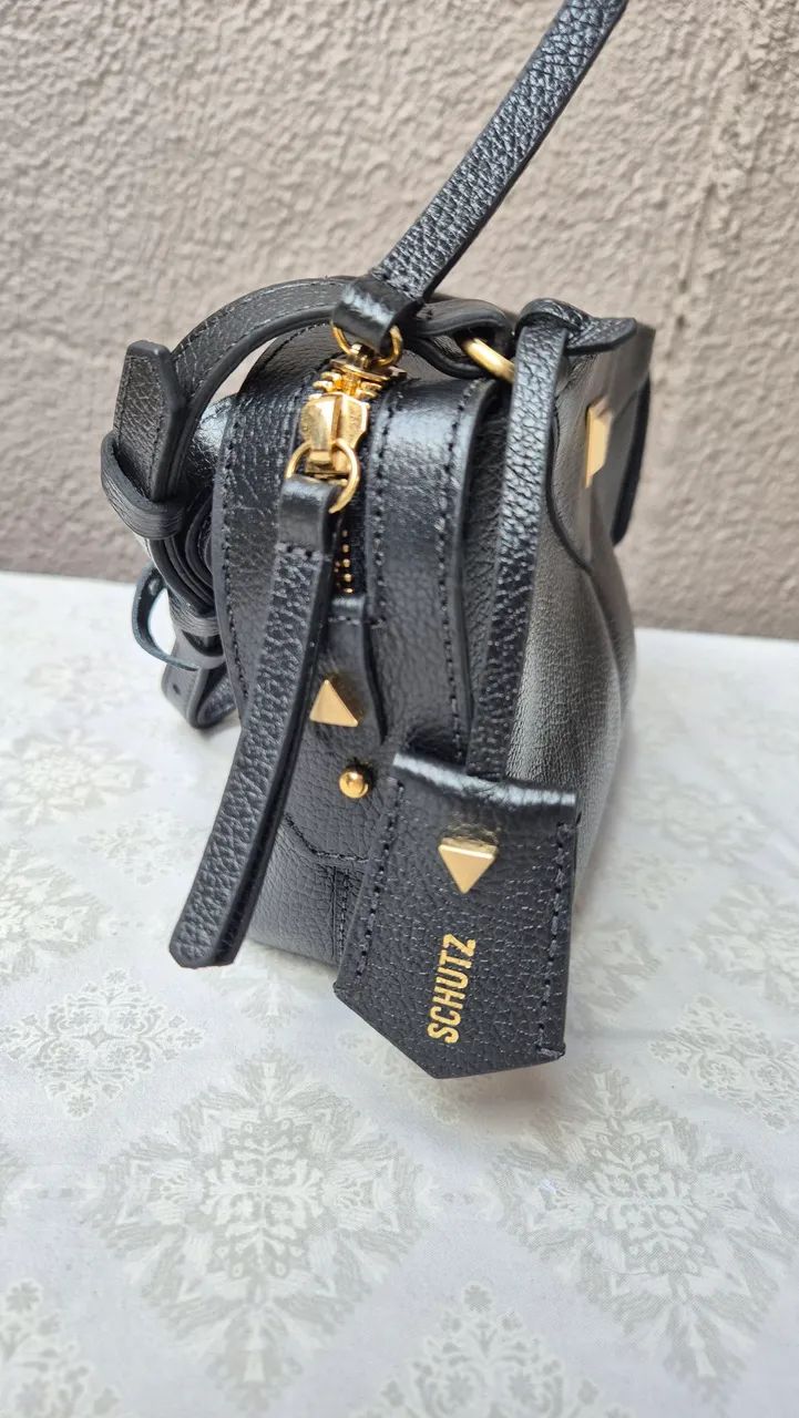 Bolsa Flother Smooth Tiracolo Preto Schutz - Foto 4