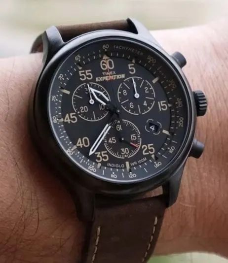 Timex Expedition Field Chronograph (referência T49905) Indiglo Militar Zero - Foto 2