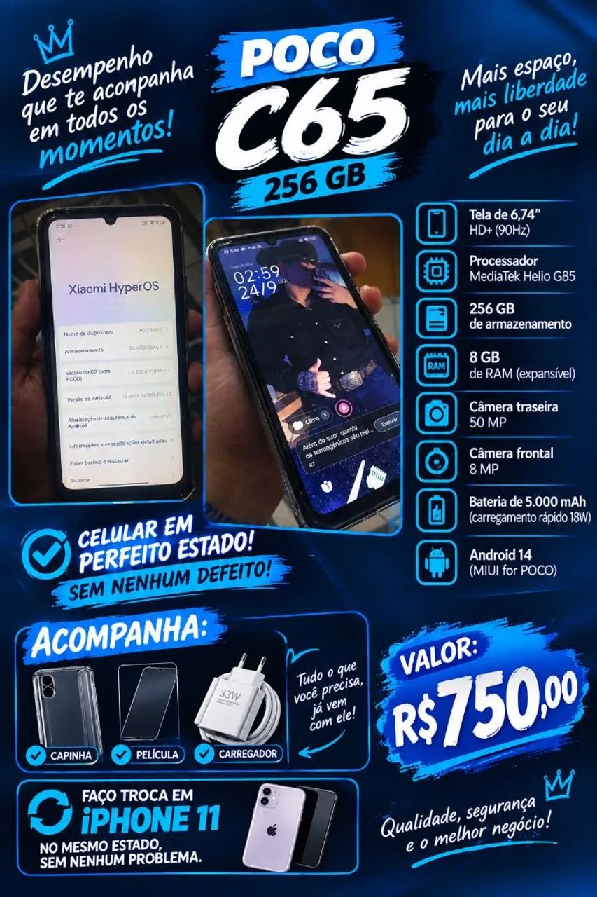 Xiaomi POCO C85 750$! Aceito propostas. - Foto 5