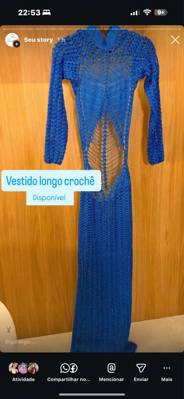 Vestido de crochê 