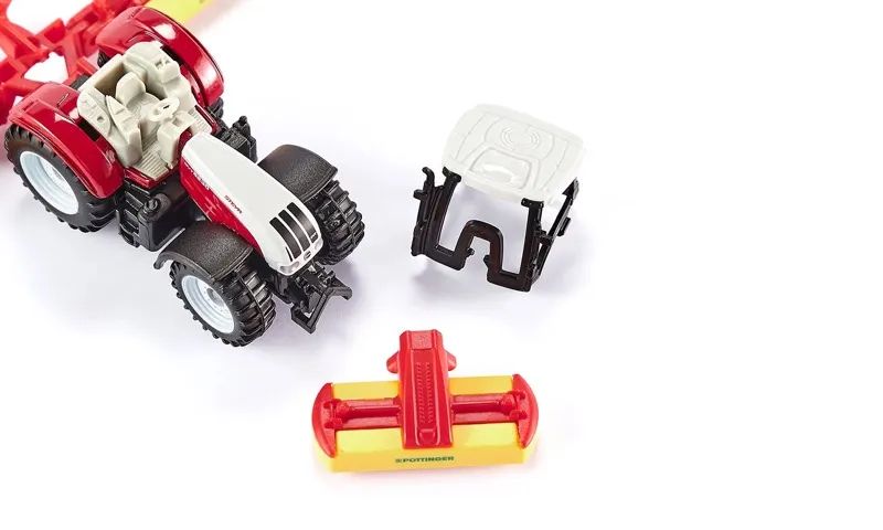 Miniatura Original SIKU - TRATOR COM REBOQUE 1672 - STEYR MIT POTTINGER  - Foto 4