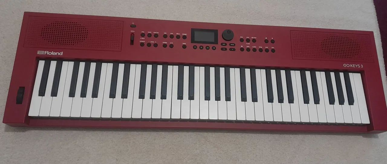 Teclado roland go keys 3 rd Bluetooth vermelho escuro