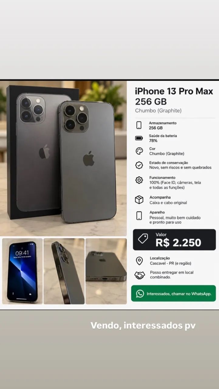 Vendo IPhone 13 Pro Max 256GB