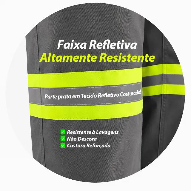 Calca brim com refletivo para empresa em geral  - Foto 4