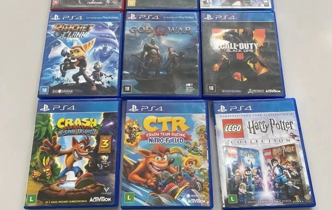 LOTE COM 17 JOGOS  DE PS4 