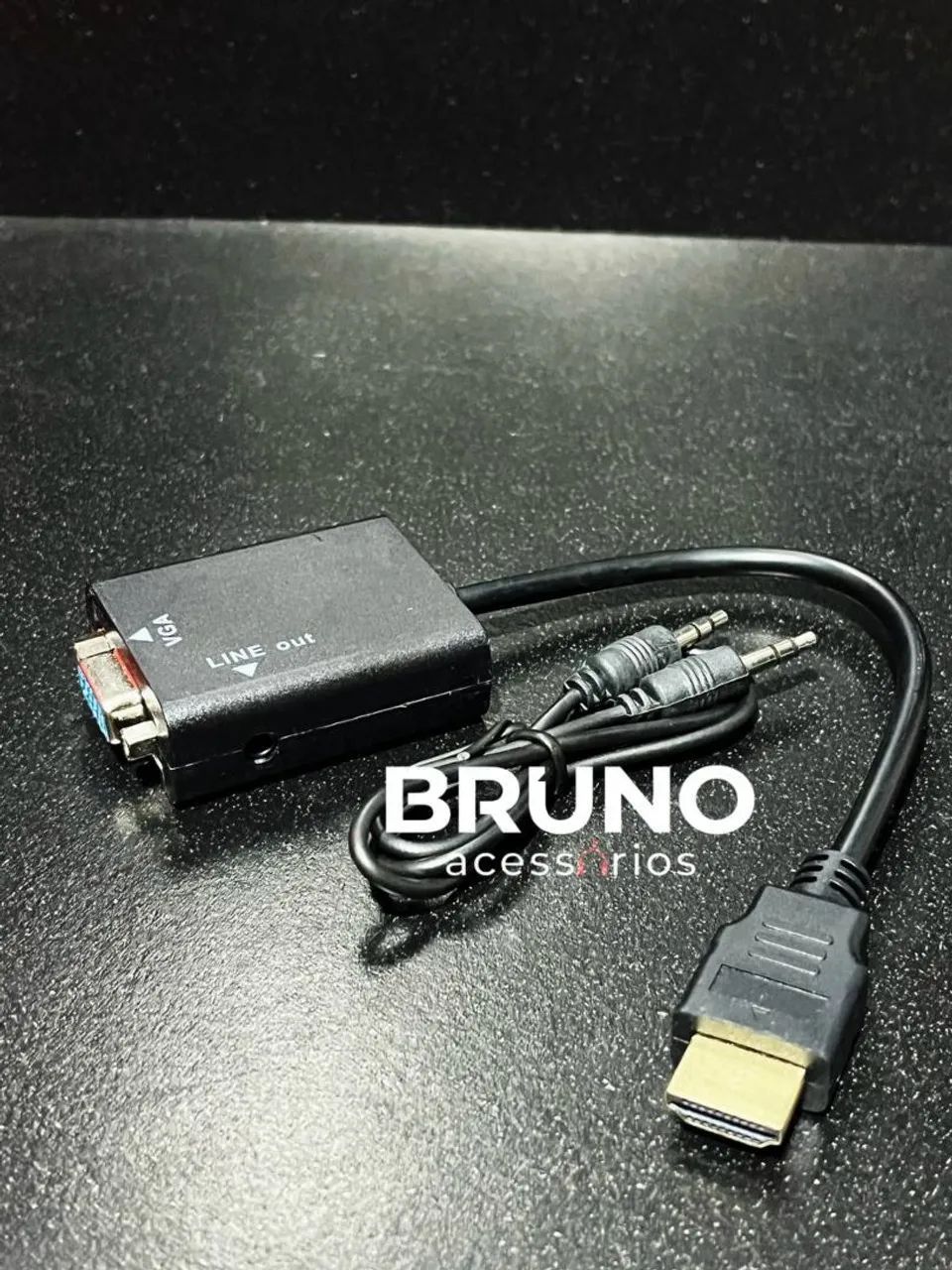 Conversor hdmi para vga com audio 