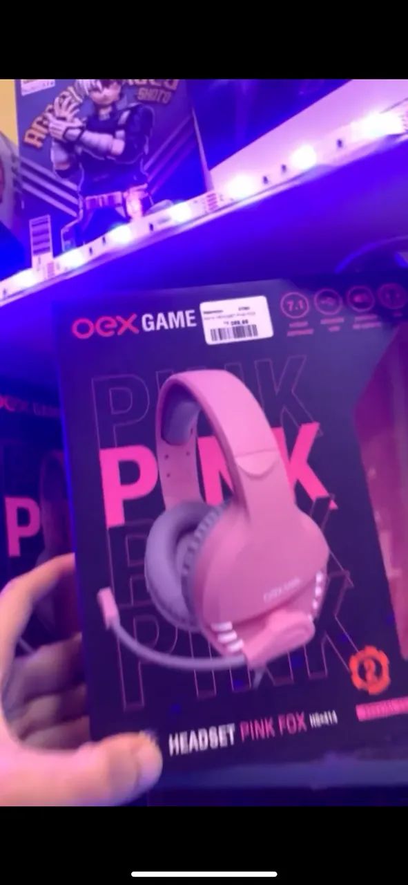 headset pink fox