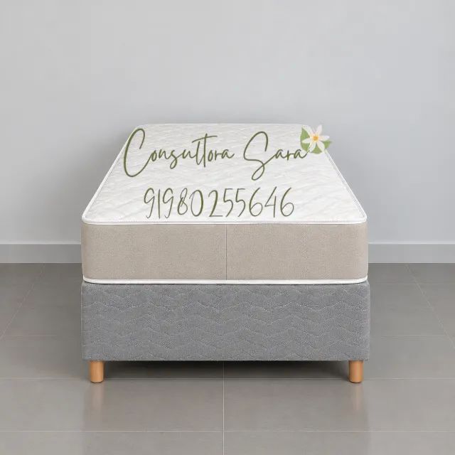 CAMA BOX SOLTEIRO MOLAS ENSACADAS 