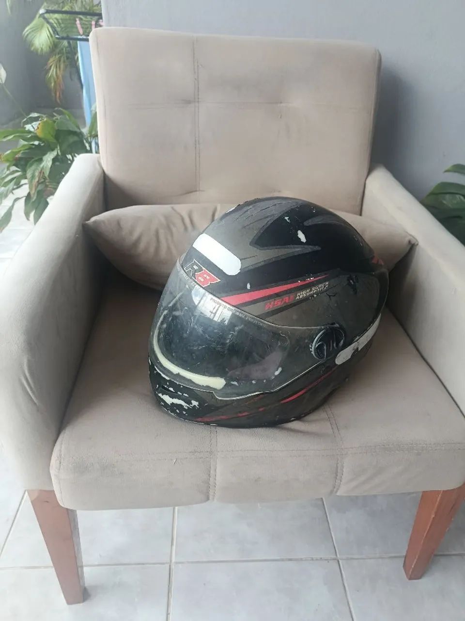 Capacete usado 