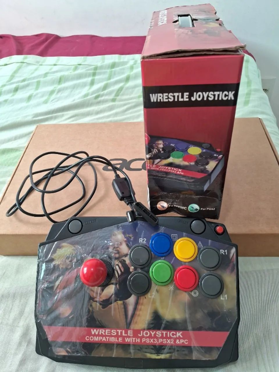 Super controle Arcade/Fliperama Portátil - Compatível Com PC , Ps2 E Ps3(NÃO VEM JOGOS). - Foto 3
