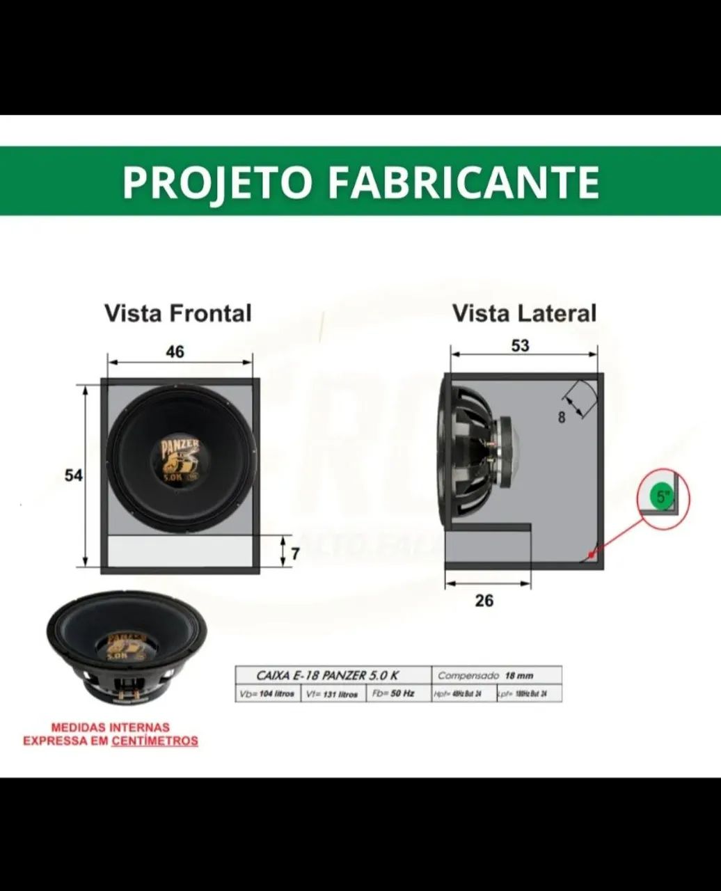 2 ALTO FALANTE WOOFER EROS PANZER 5K 18 POL. 2500W RMS 4 OHMS - Foto 5