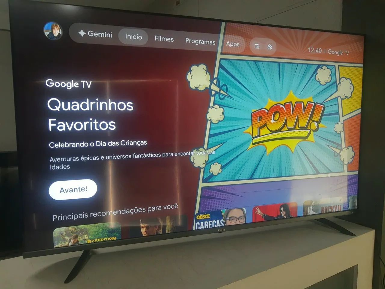 Tv philco 58 polegadas 4k Android Bluetooth comando de voz leia o anúncio todo 