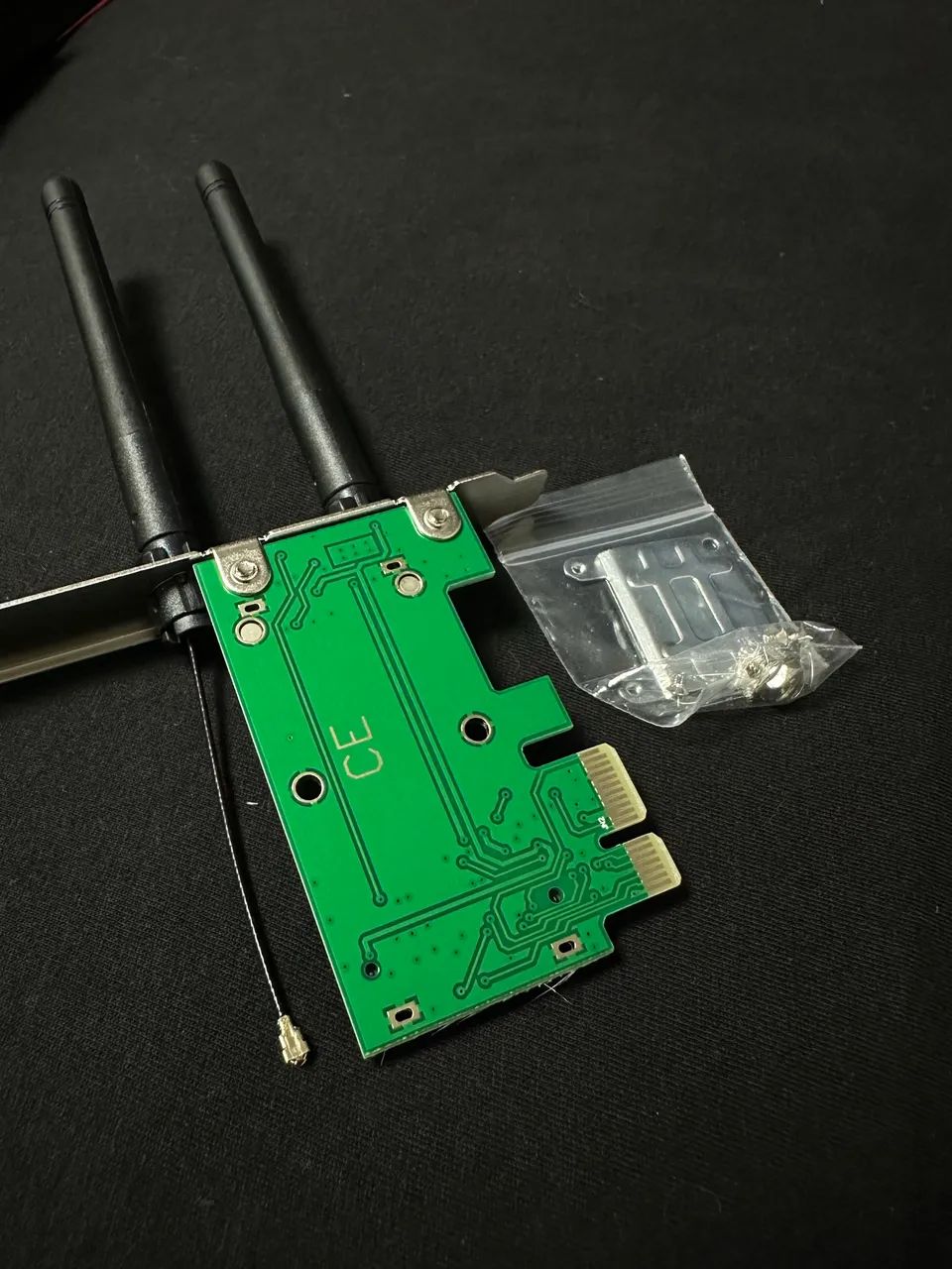 Adaptador de Placa de Rede Wi-Fi de Mini PCI-e de Notebook para PCIe com 2 Antenas para PC - Foto 2