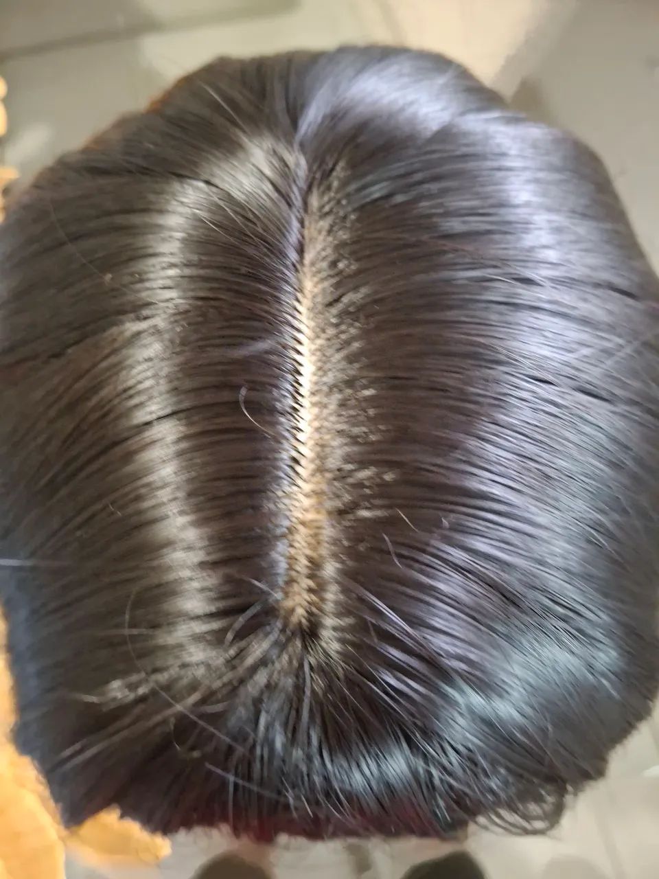 PERUCA CHANEL COM FRANJA E MECHAS MARSALA - Foto 3