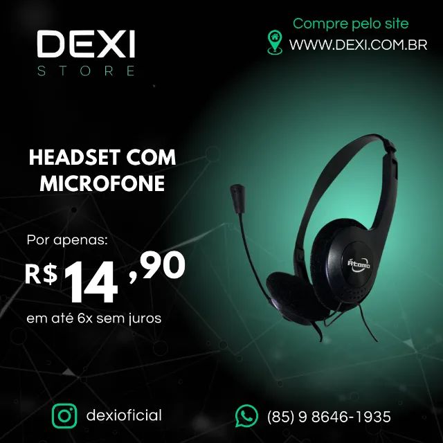 HEADSET COM MICROFONE