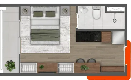 PLANTA 21m²