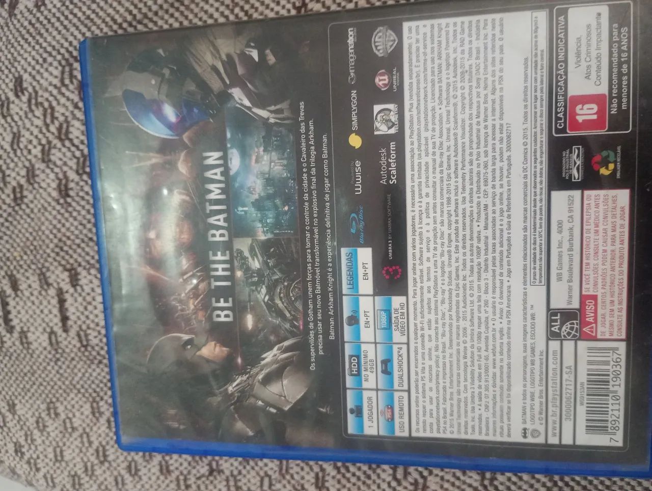 Cd de jogo do PS4 do BATMAN - Foto 2