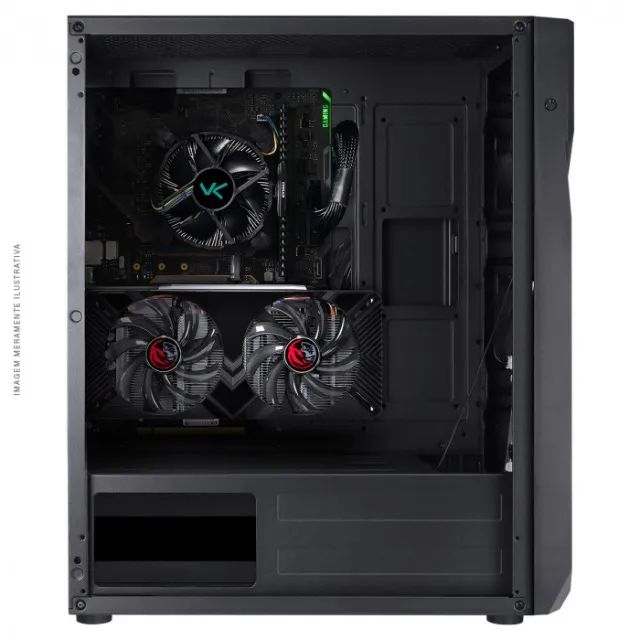  Gabinete Gamer Vinik VX Gaming - Vidro Temperado, LED RGB e Suporte Water Cooler - Foto 6