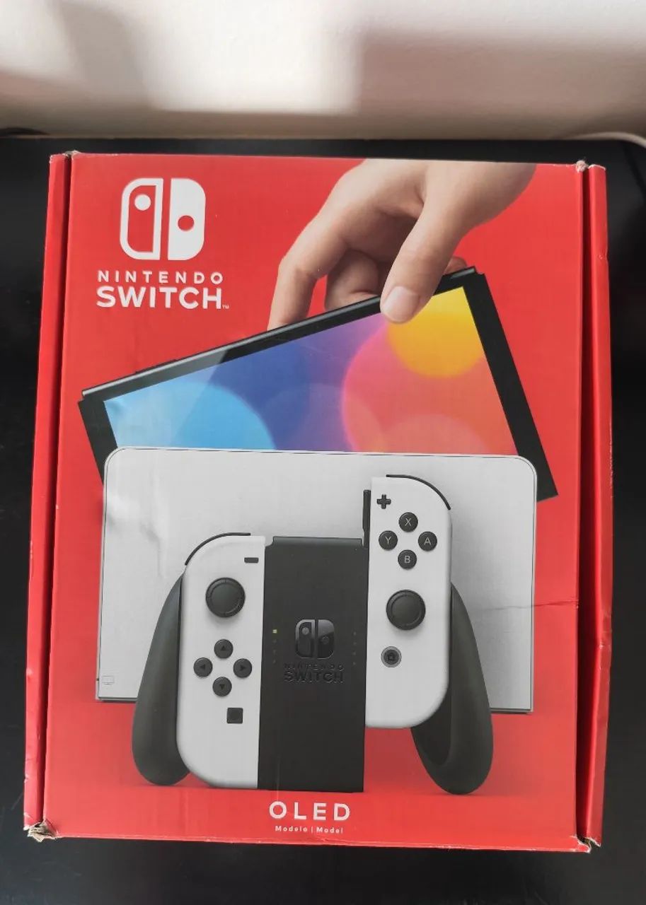 Nintendo switch oled 64gb na caixa com 4 joycons e acessorios - Foto 2