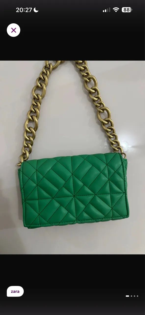 Bolsa zara verde correntes