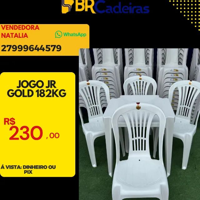 JOGO DE MESA BISTRÔ JR GOLD 182 KG IDEAL PARA ALUGUEI E COMERCIO