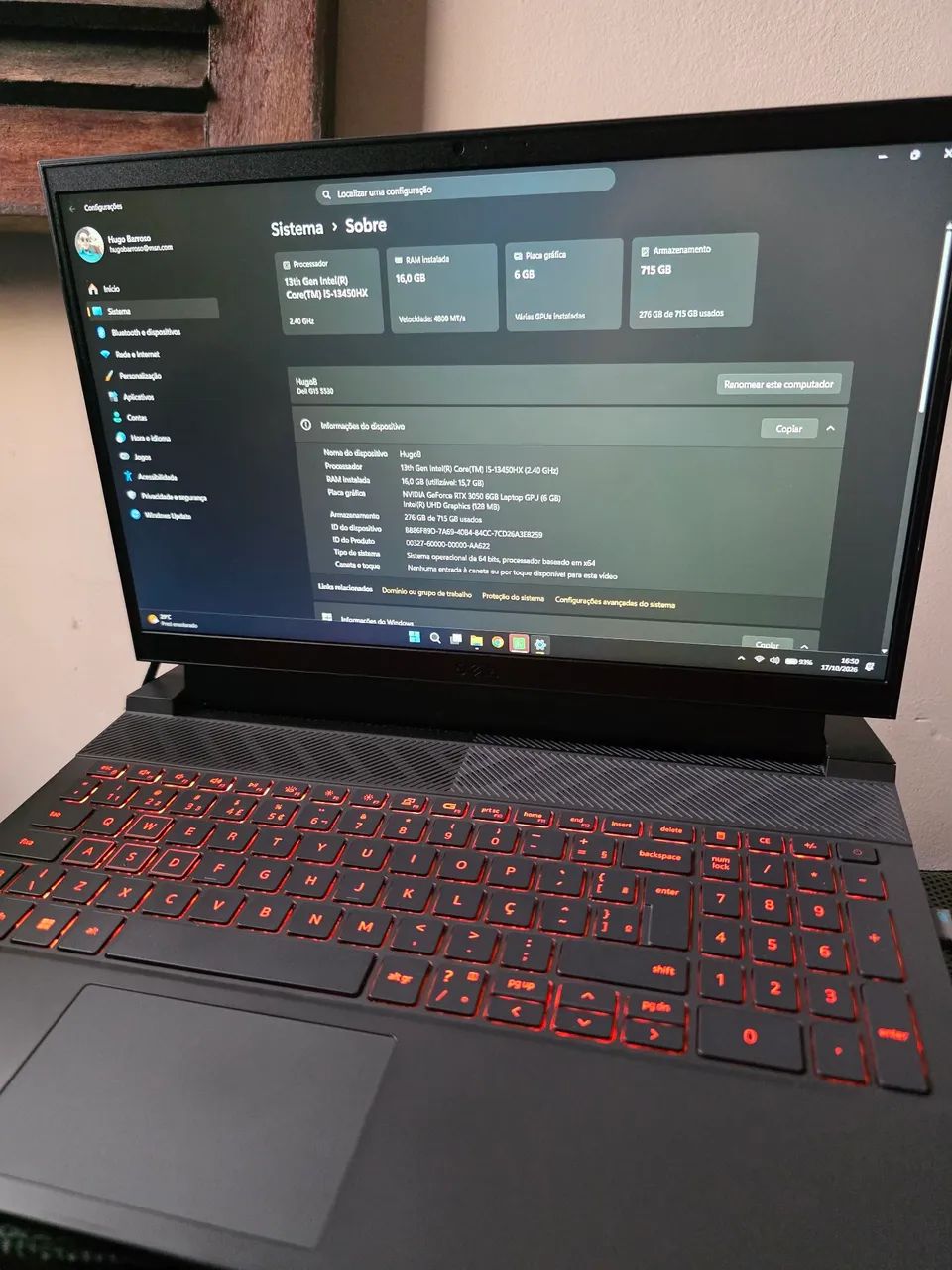 Notebook Dell G15