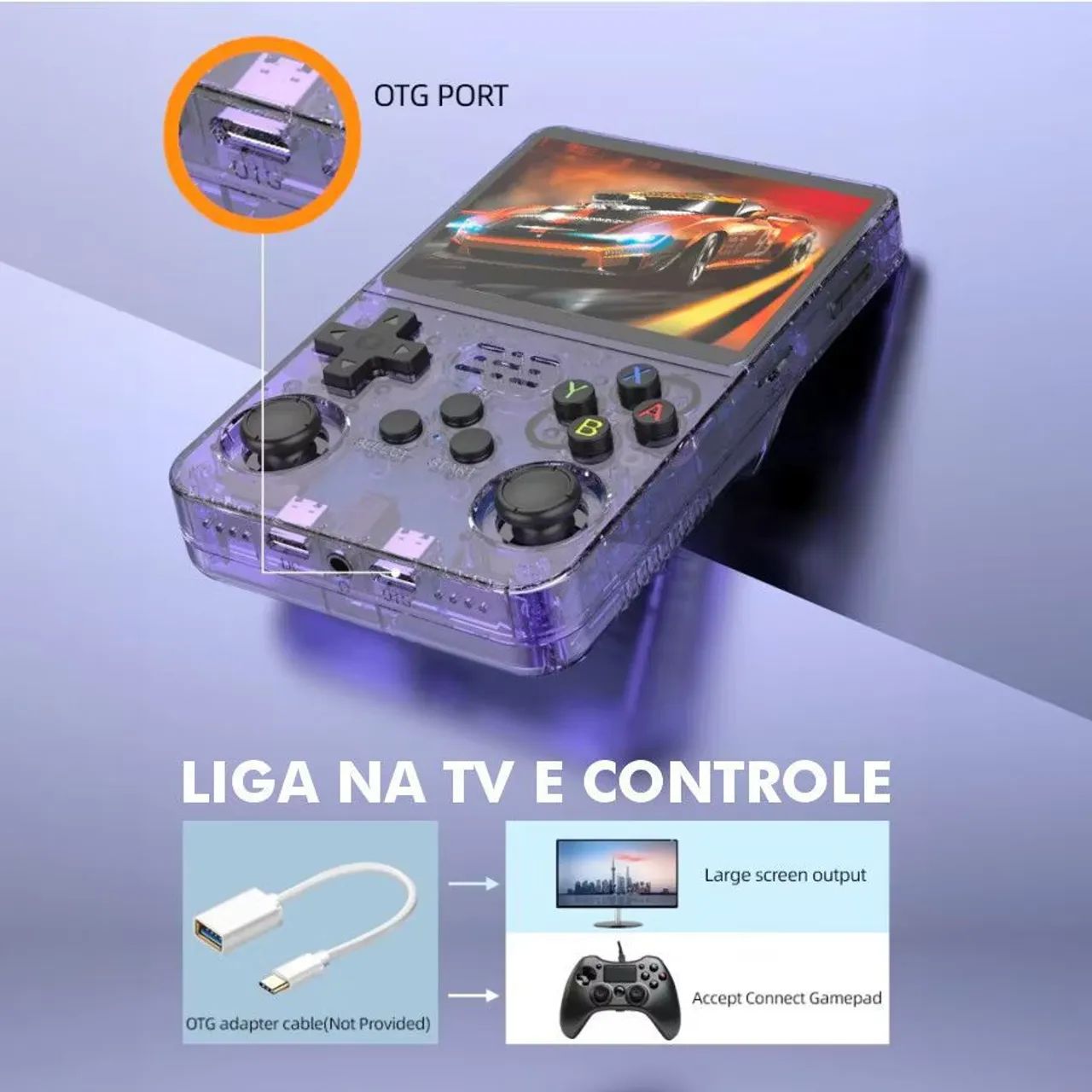Game Retrô R36S, 15.000, 64g Linux Tela IPS 3.5 Pol. - Foto 3