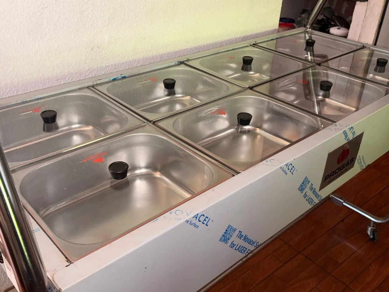 Rechaud Elétrico Progás Com 8 Cubas e Tampas de Vidro - Foto 4