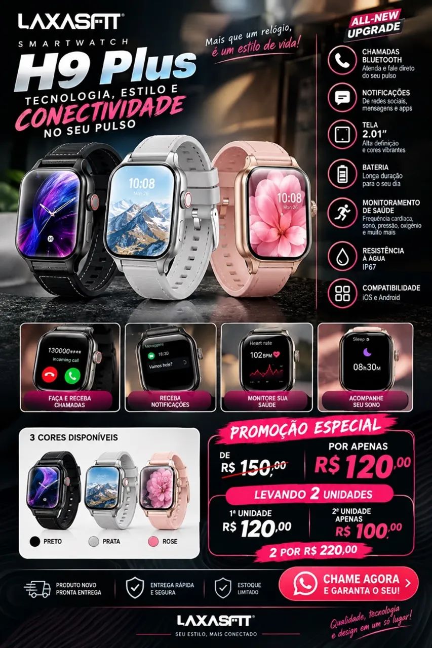 Smartwatch queima estoque  - Foto 3