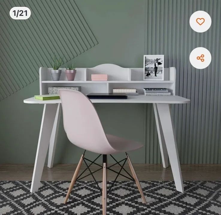MESA DE ESCRITÓRIO BRANCA - SOFIA ARTELY